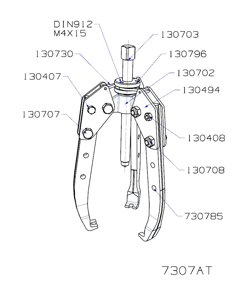 EXTRACTOR FORZA SERIE 7300AT AUTOCENTRANTE